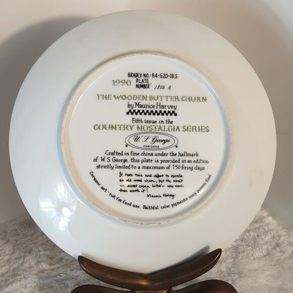 Maurice Harvey "The Wooden Butter Churn" Collector Plate - Picture 2 of 5